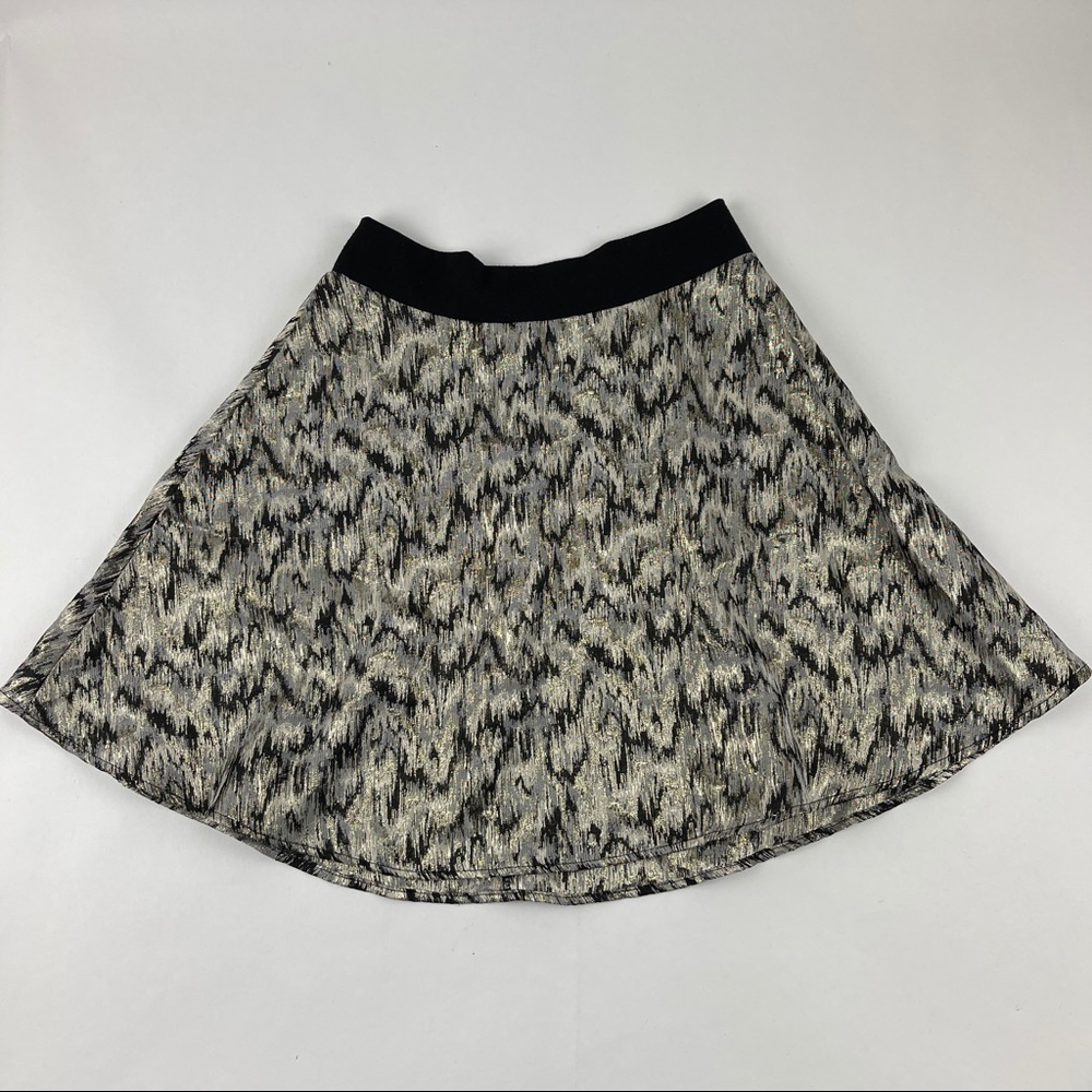 Solemio Skirt Womens Gold Black Zipper